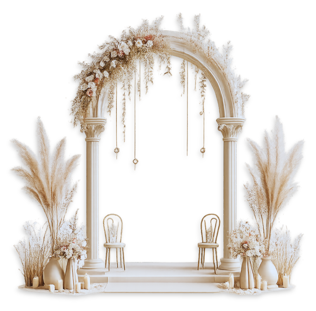 Wedding floral arch gateway